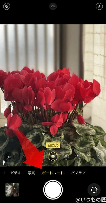 iphone13-portrait-mode | iphone review.jp カメラアプリ起動して、撮影モードのうち「ポートレート」を選択します。