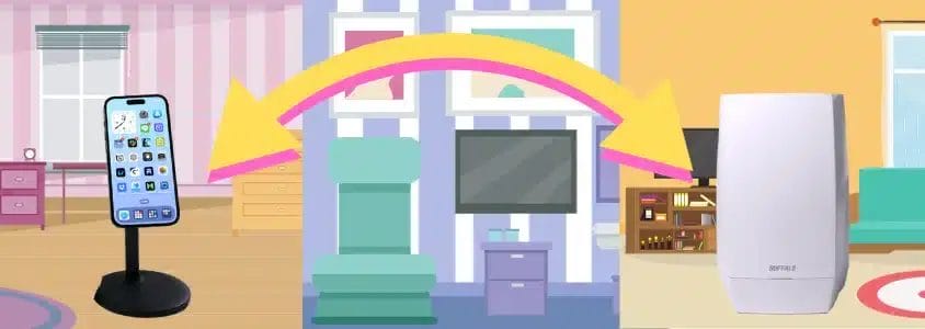 iphone15pro-router2 | iphone review.jp iPhone15 Pro/Pro Maxとルーターが離れた部屋からの通信