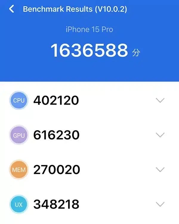 iphone15 proのantutu benchmark結果 2回目 | iphone review.jp iPhone15 ProのAntutu Benchmark結果 2回目