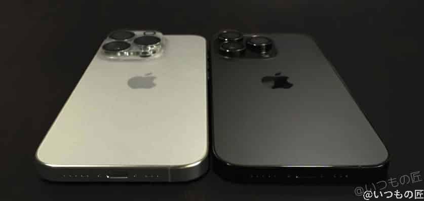 iphone15pro-iphone14pro-compared | iphone review.jp iPhone15 Pro(左)とiPhone14 Pro(右)