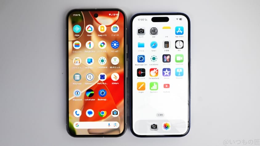 iphone16-pixel9-monitor-844px | iphone review.jp iPhone16とGoogle Pixel 9の違いを比較!買うならどっちがいい?
ディスプレイを比較