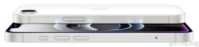 iphone16e(iphonese4/iphone se 第4世代)のスペックは?注目機能は?バリエーションは?速攻レビュー | iphone review.jp iPhone16e デザイン