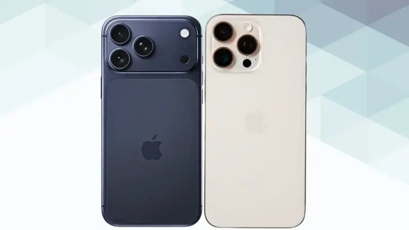 iPhone17 Pro MaxとiPhone16 Pro Maxの比較 背面デザイン