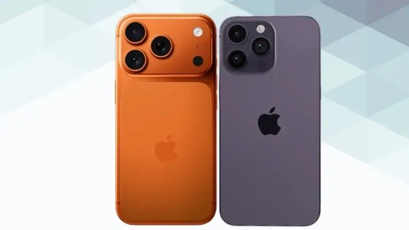 iphone17 proとiphone14 proの違い 背面デザイン イメージ画像 | iphone review.jp iPhone17 ProとiPhone14 Proの違い 背面デザイン イメージ画像