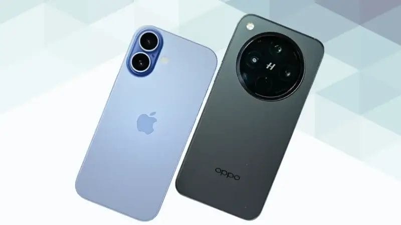 iPhone17とOPPO Find X8の比較 背面デザイン