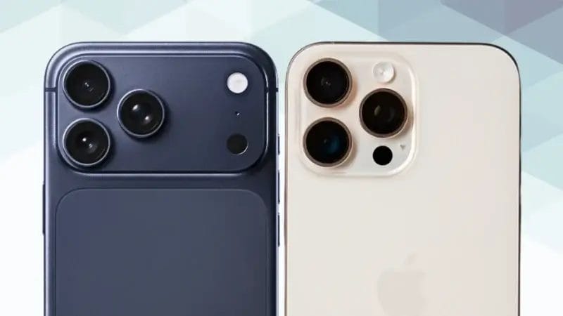 iPhone17 Pro MaxとiPhone16 Pro Maxの比較 カメラデザイン