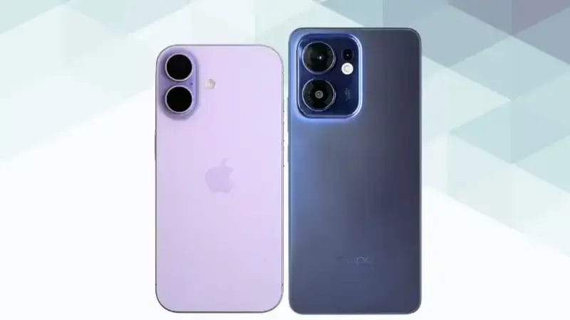 iPhone17とOPPO Reno13 Aの比較 背面デザイン
