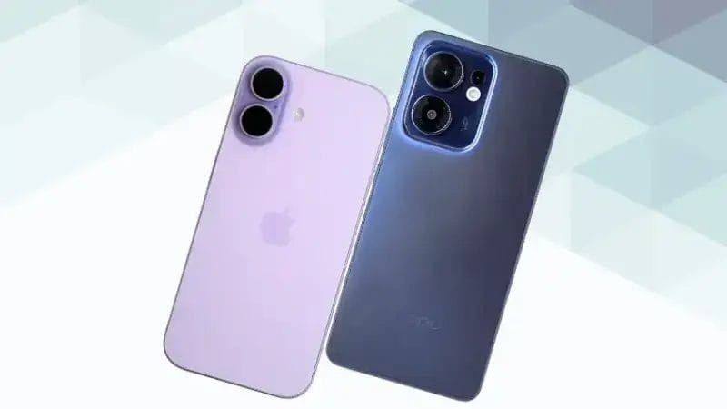 iPhone17とOPPO Reno13 Aの比較 背面デザイン