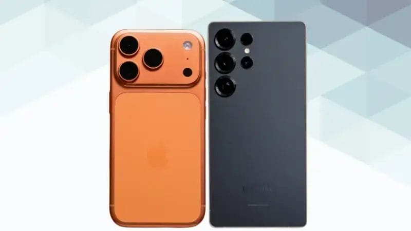 iPhone17 ProとGalaxy S25 Ultraを比較 背面デザイン
