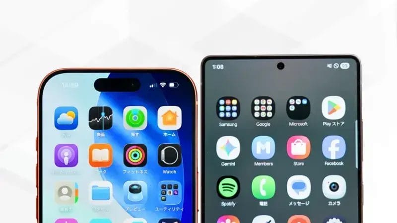 iPhone17 ProとGalaxy S25 Ultraを比較 ディスプレイデザイン