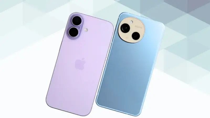 iPhone17とAQUOS sense9を比較 背面デザイン イメージ画像