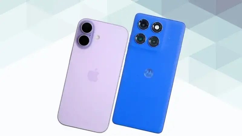 iPhone17とmotorola edge 60 pro 背面デザインの違い